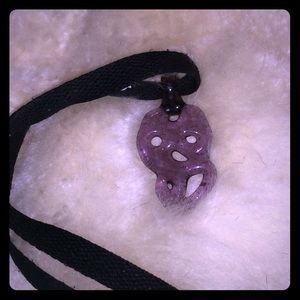 Purple Glass abstract necklace